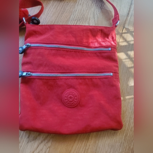 Kipling Red Two Zipper Front Cross Body With Adjustable Strap - Picture 2 of 6